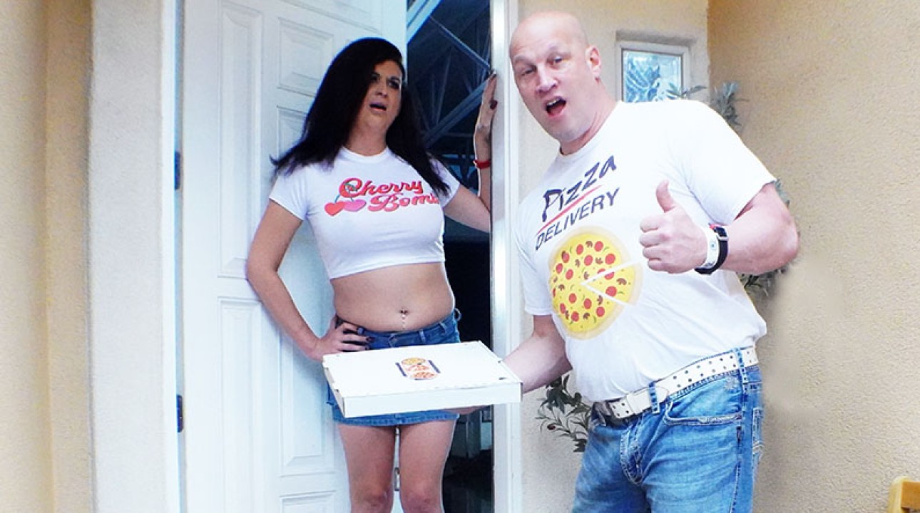 she ordered the big sausage pizza