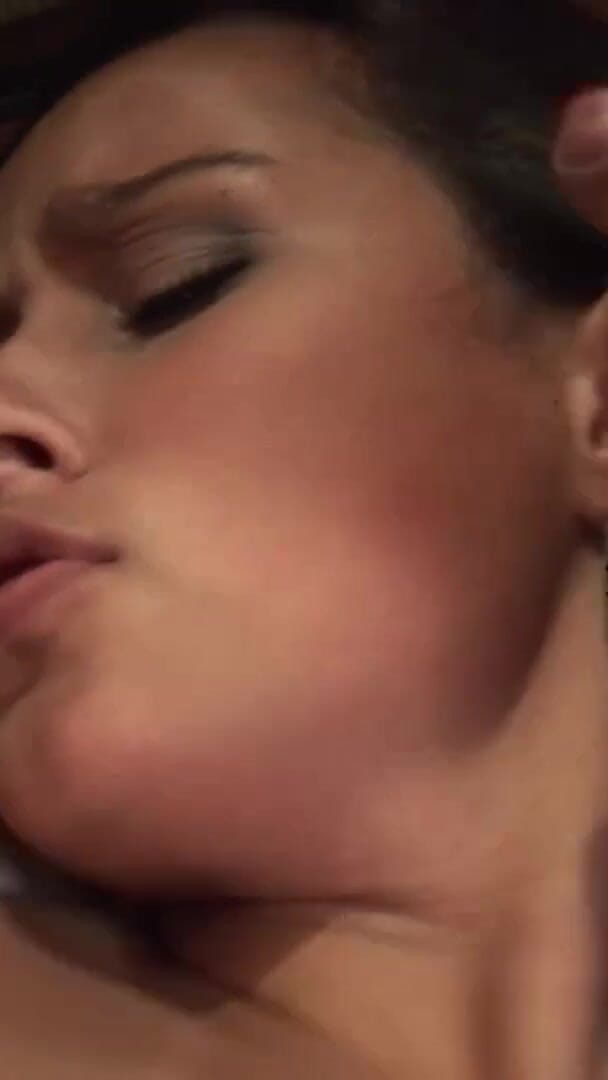 Big boob shemale and sweet babe sharing hunks cock